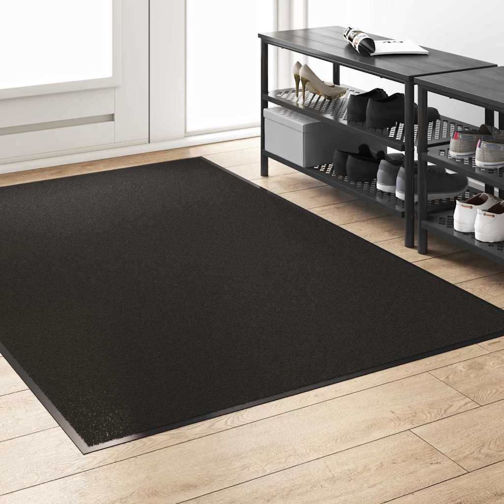 vidaXL Χαλάκι Εξώπορτας Μαύρο 120 x 180 cm Πολυπροπυλένιο και βινύλιο