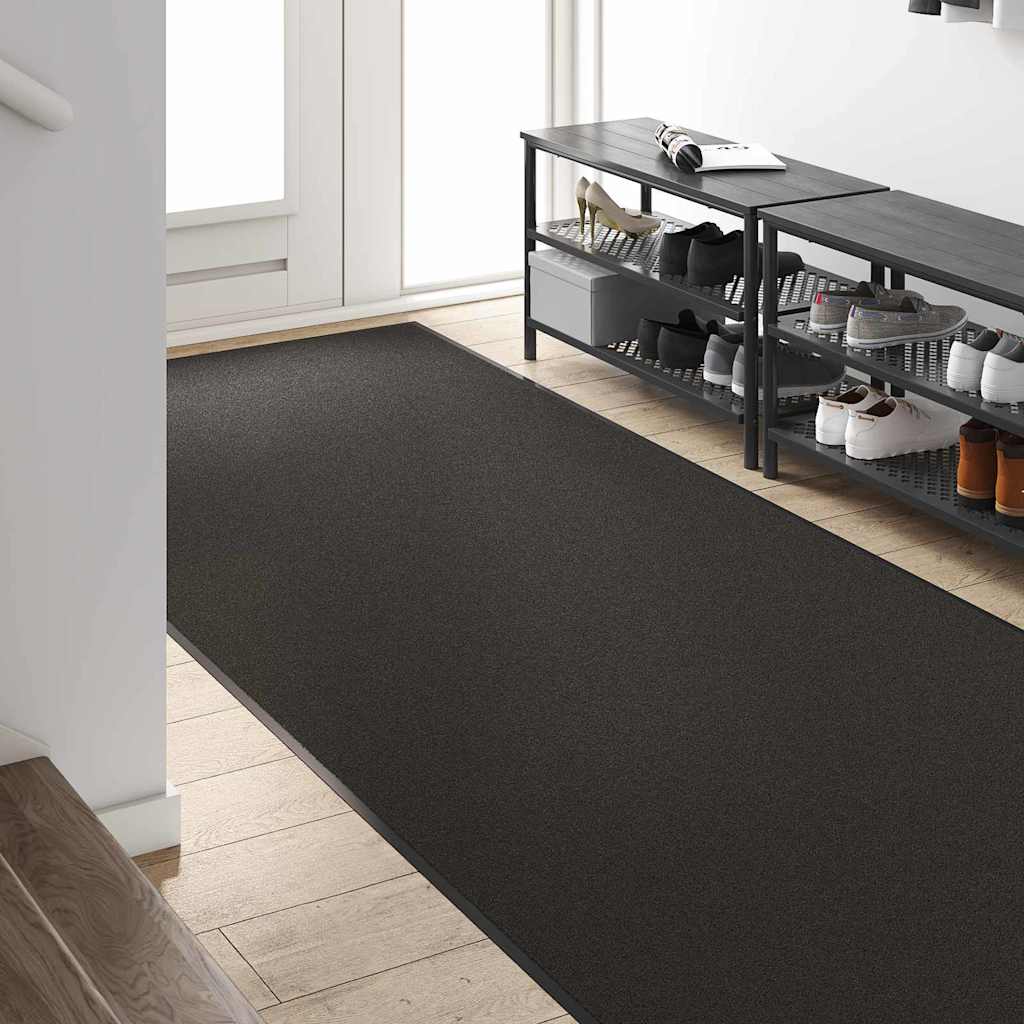 vidaXL Χαλάκι Εξώπορτας Μαύρο 120 x 250 cm Πολυπροπυλένιο και βινύλιο