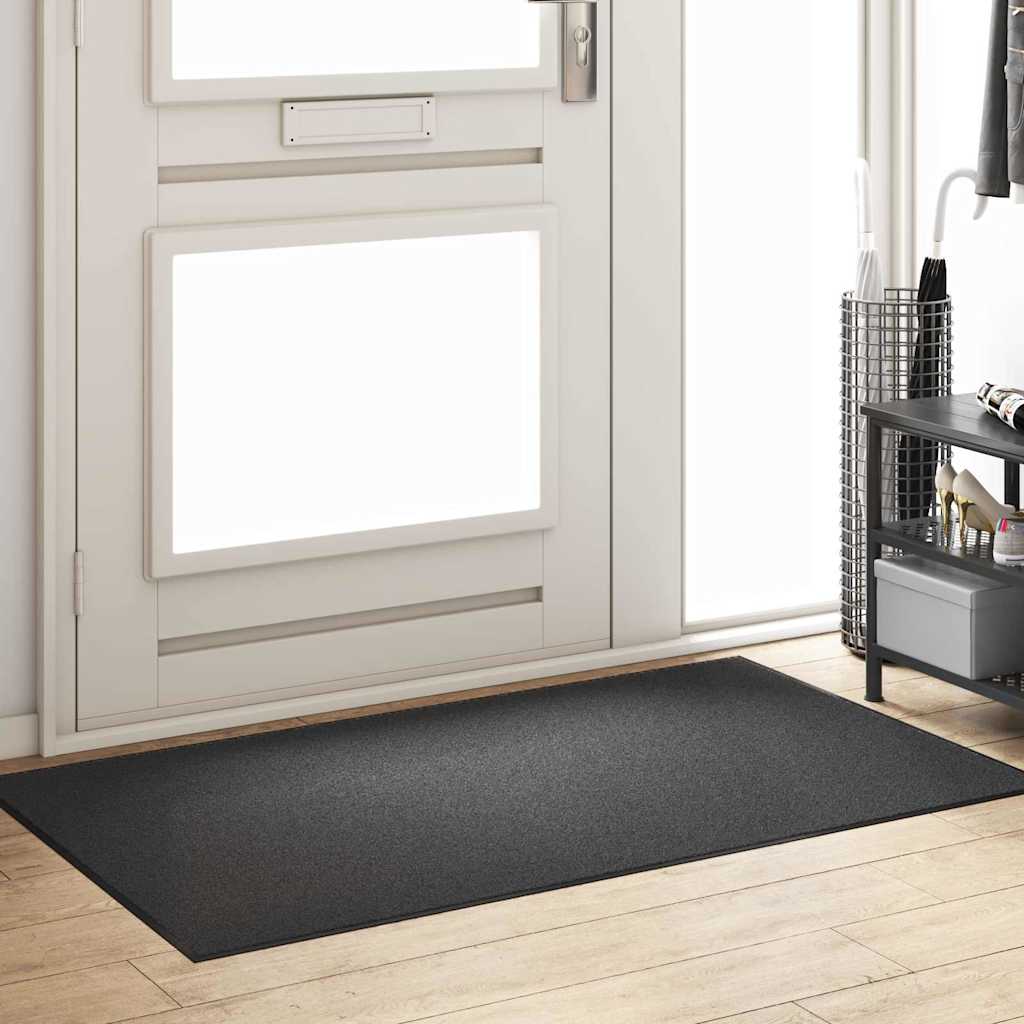 vidaXL Χαλάκι Εξώπορτας Ανθρακί και Μαύρο 90 x 150 cm