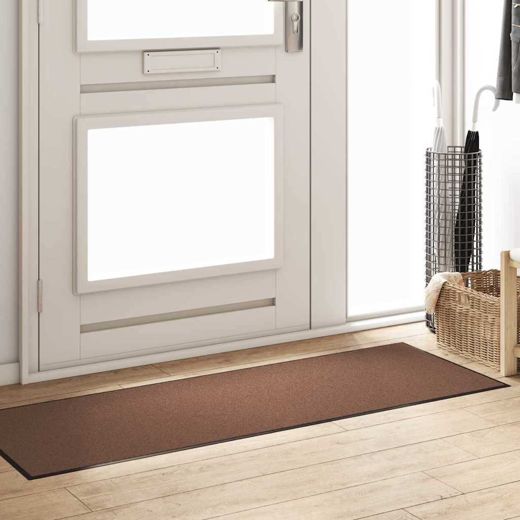 vidaXL Χαλάκι Εξώπορτας Καφέ και Μαύρο 60 x 180 cm