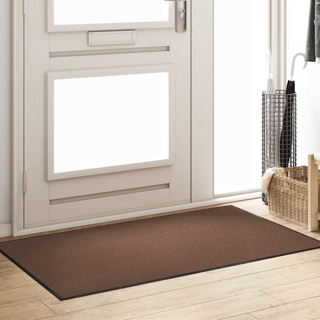 vidaXL Χαλάκι Εξώπορτας Καφέ και Μαύρο 90 x 150 cm