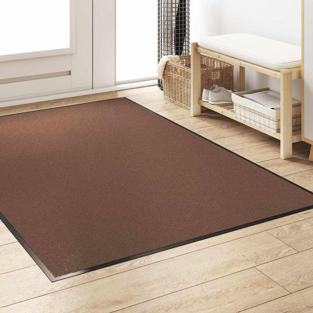 vidaXL Χαλάκι Εξώπορτας Καφέ και Μαύρο 120 x 180 cm