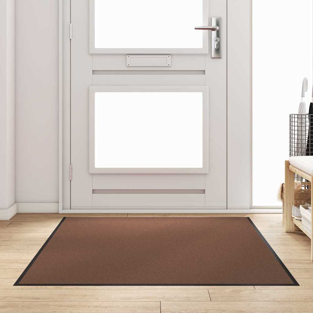 vidaXL Χαλάκι Εξώπορτας Καφέ και Μαύρο 120 x 180 cm