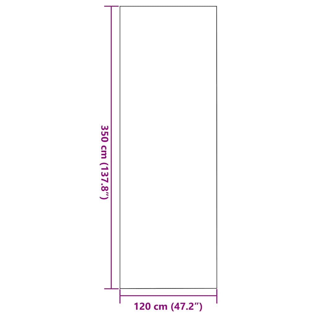 vidaXL Χαλάκι Εξώπορτας Καφέ και Μαύρο 120 x 350 εκ 100% Πολυαμίδιο