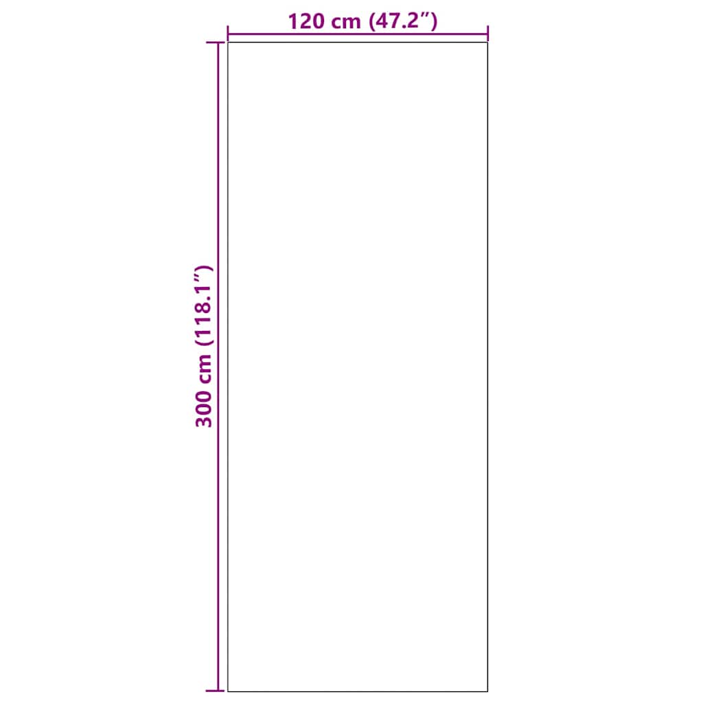 vidaXL Χαλάκι Εξώπορτας Μπεζ και Μαύρο 120 x 300 cm