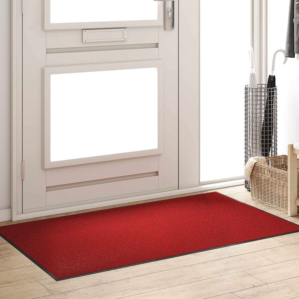 vidaXL Χαλάκι Εξώπορτας Κόκκινο και Μαύρο 90 x 150 cm