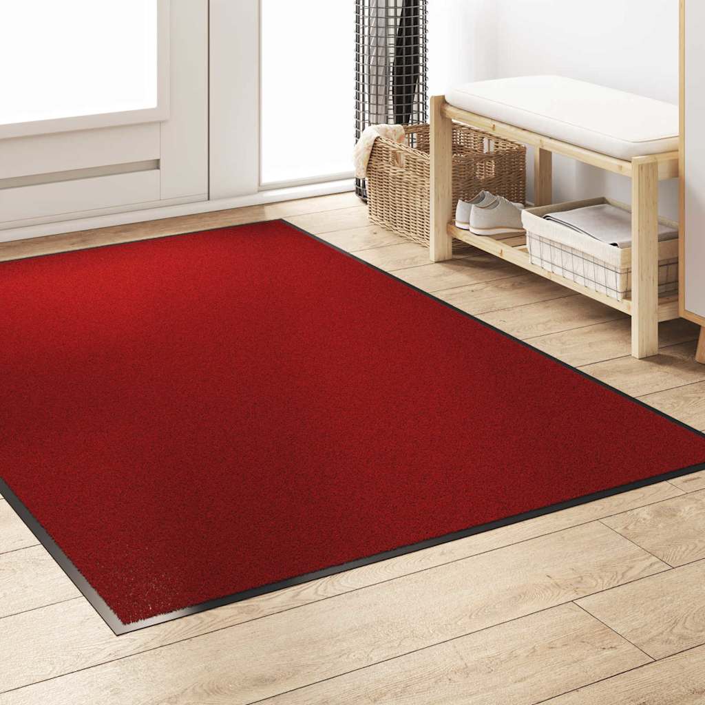 vidaXL Πατάκι πόρτας Ορθογώνιο Κόκκινο 120x180 εκ
