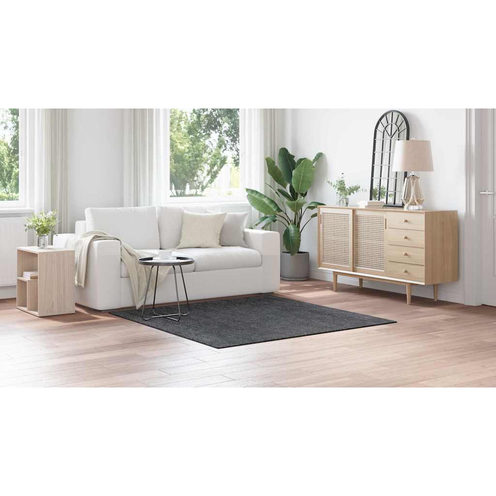 vidaXL Χαλί Σκούρο γκρι 160 x 160 cm Πολυπροπυλένιο