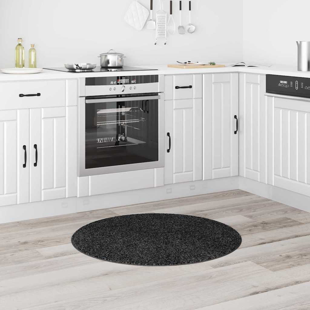 vidaXL Χαλί Σκούρο Γκρι 90 x 90 cm Πολυπροπυλένιο