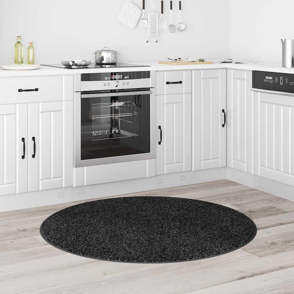 vidaXL Χαλί Σκούρο γκρι 120 x 120 cm Πολυπροπυλένιο