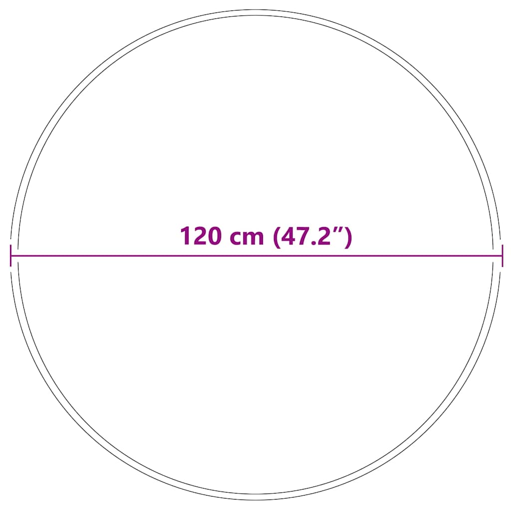 vidaXL Αντιολισθητικό Σαγκί Χαλάκι Γκρι 120 x 120 cm PP