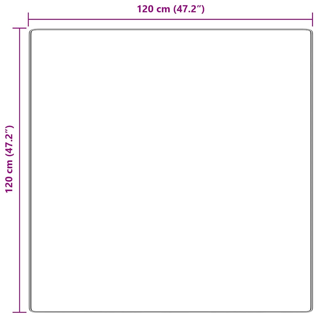 vidaXL Αντιολισθητικό Σαγκί Χαλάκι Κρεμ 120 x 120 cm PP