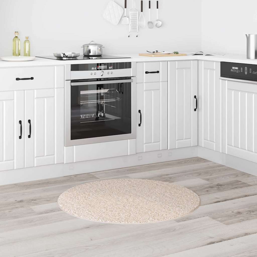 vidaXL Χαλί Κρεμ 90 x 90 cm Πολυπροπυλένιο