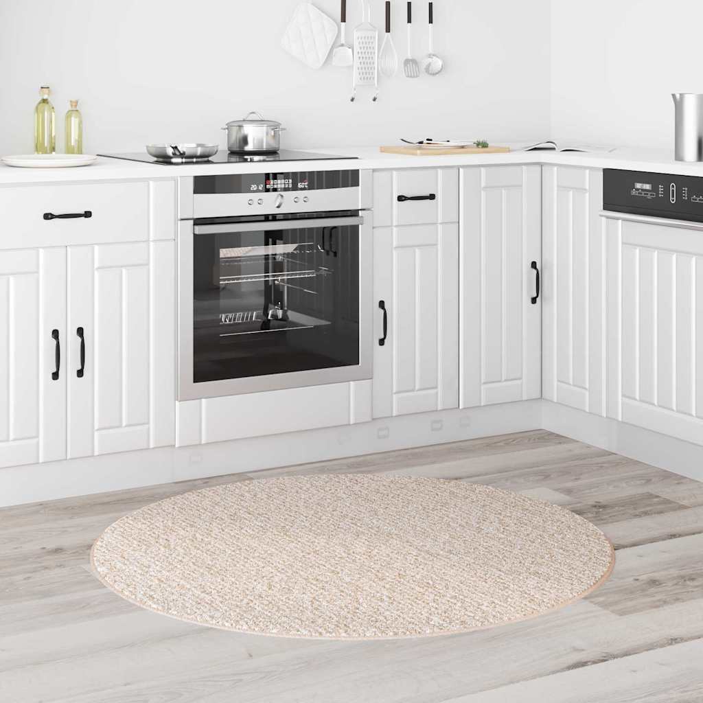 vidaXL Χαλί Κρεμ 120 x 120 cm Πολυπροπυλένιο