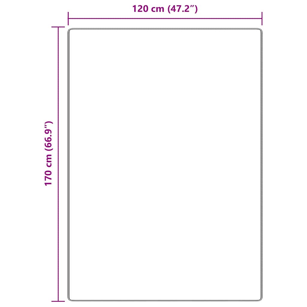 vidaXL Αντιολισθητικό Σαγκί Χαλάκι Καφέ 120 x 170 cm PP