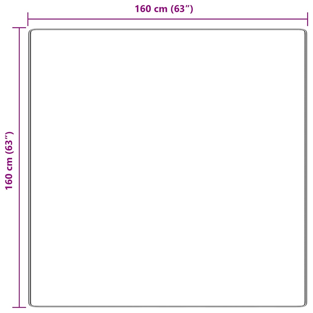 vidaXL Αντιολισθητικό Σαγκί Χαλάκι Καφέ 160 x 160 cm PP