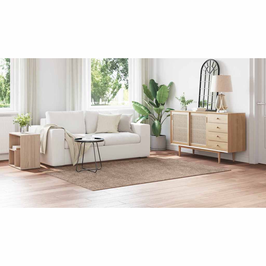 vidaXL Αντιολισθητικό Σαγκί Χαλάκι Καφέ 160 x 230 cm PP