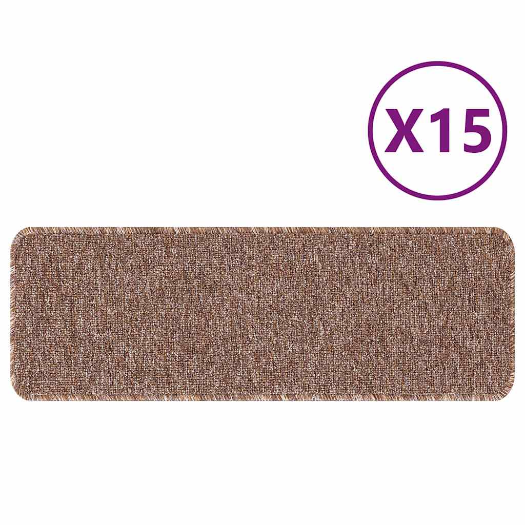 vidaXL Σκαλοπάτια 15 pcs Καφέ 60 x 25 cm Πολυπροπυλένιο