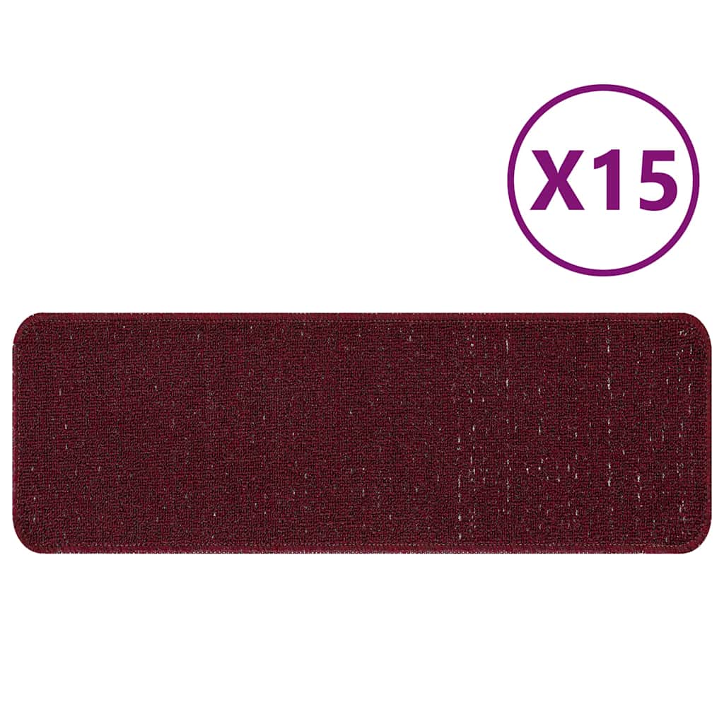 vidaXL Σκαλοπάτια 15 pcs Μπορντό 60 x 25 cm Πολυπροπυλένιο