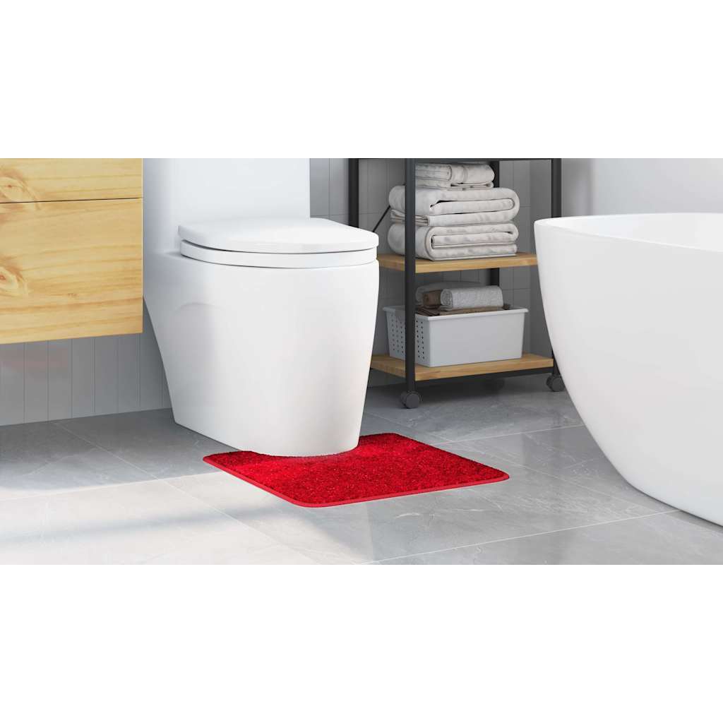 vidaXL Πατάκι Μπάνιου U-Σχήματος Κόκκινο 50x50 cm Πολυπροπυλένιο Αντιολισθητικό