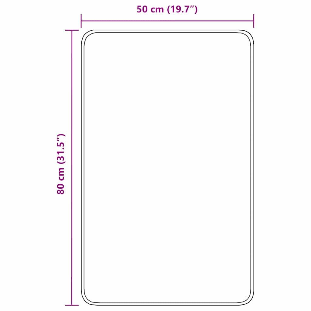 vidaXL Πατάκι Μπάνιου Ορθογώνιο Γκρι 50x80 εκ. Πολυπροπυλένιο Αντιολισθητικό