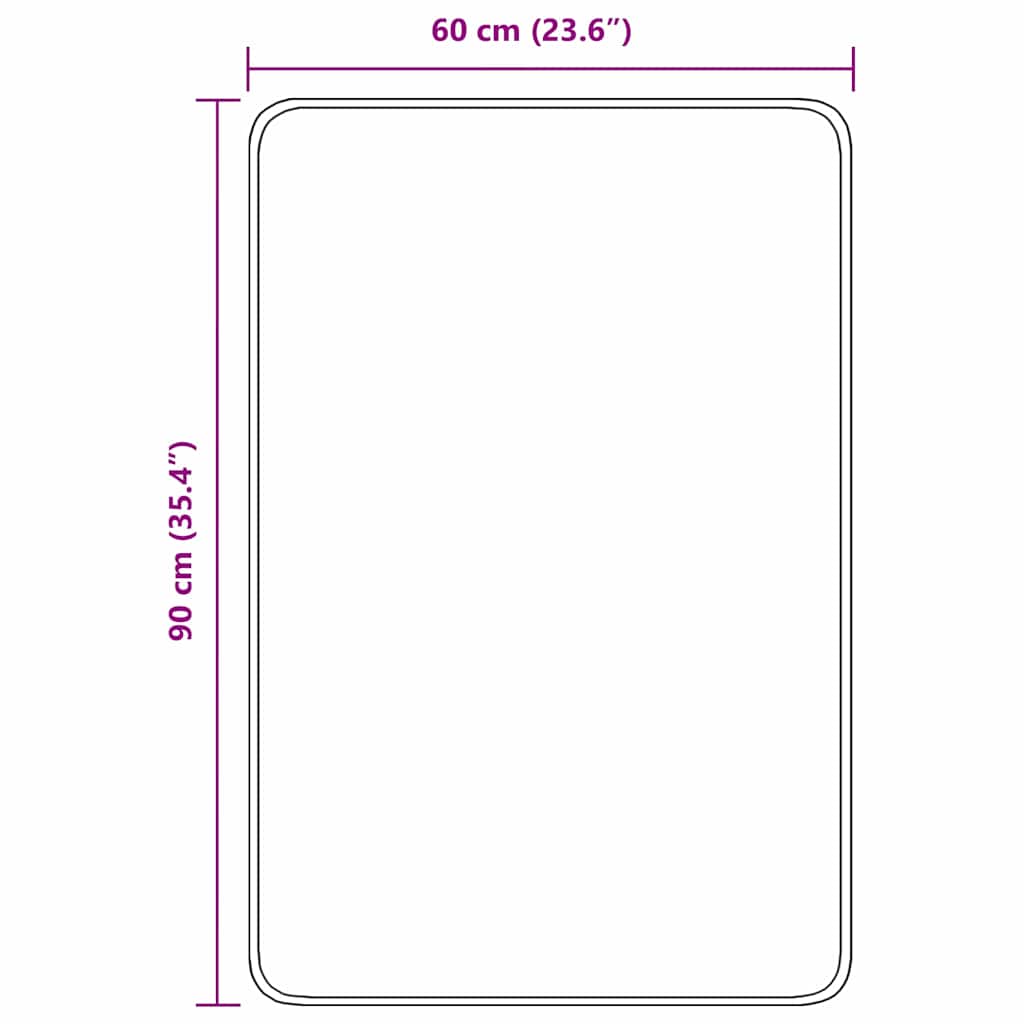 vidaXL Αντιολισθητικό μαξιλάρι μπάνιου Καφέ 60 x 90 cm PP