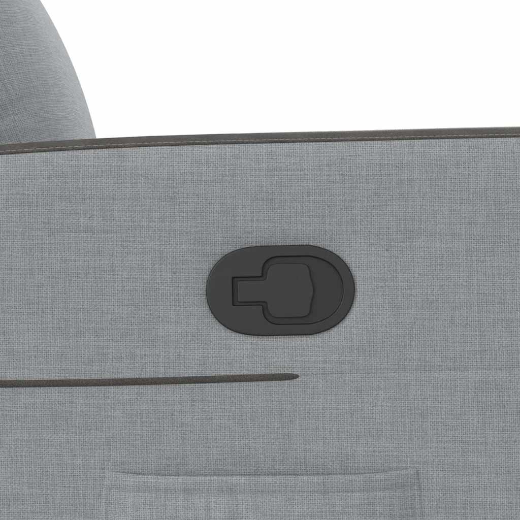 vidaXL Πολυθρόνα Ανακλινόμενη με Ανύψωση Ανοιχτό Γκρι Υφασμάτινη