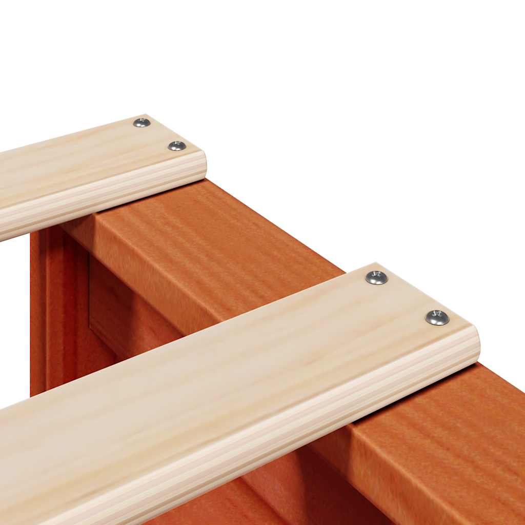 vidaXL Κρεβάτι Βιβλιοθήκη Χωρίς Στρώμα 180x200 εκ Μασίφ Ξύλο Πεύκου