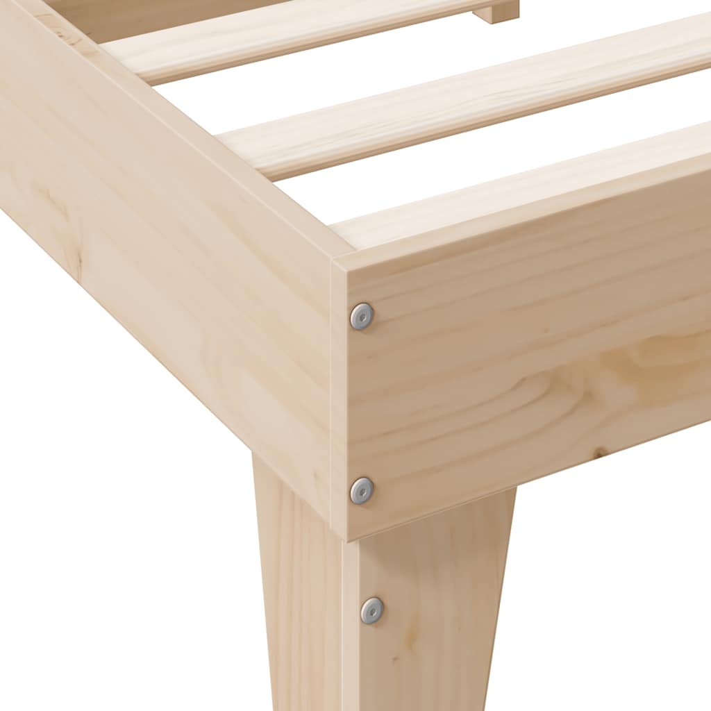 vidaXL Κρεβάτι Βιβλιοθήκη Χωρίς Στρώμα 150x200 εκ Μασίφ Ξύλο Πεύκου