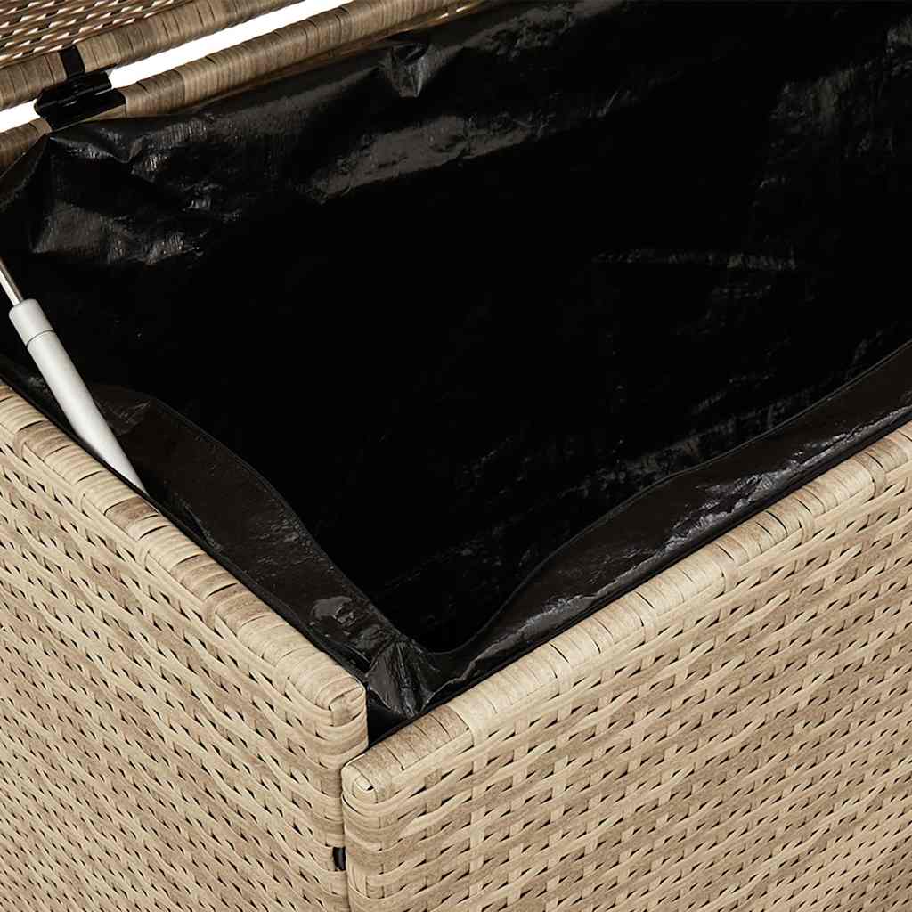 vidaXL Κουτί Αποθήκευσης Κήπου με Ρόδες 160x55x75 εκ. Συνθετικό Ρατάν