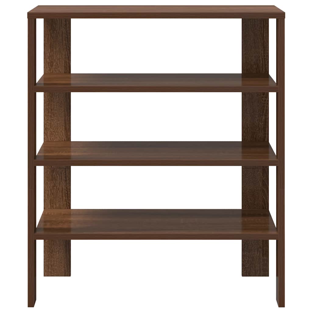 vidaXL Ράφι παπουτσιών καφέ δρυς 61x32x70 cm Κατασκευασμένο ξύλο