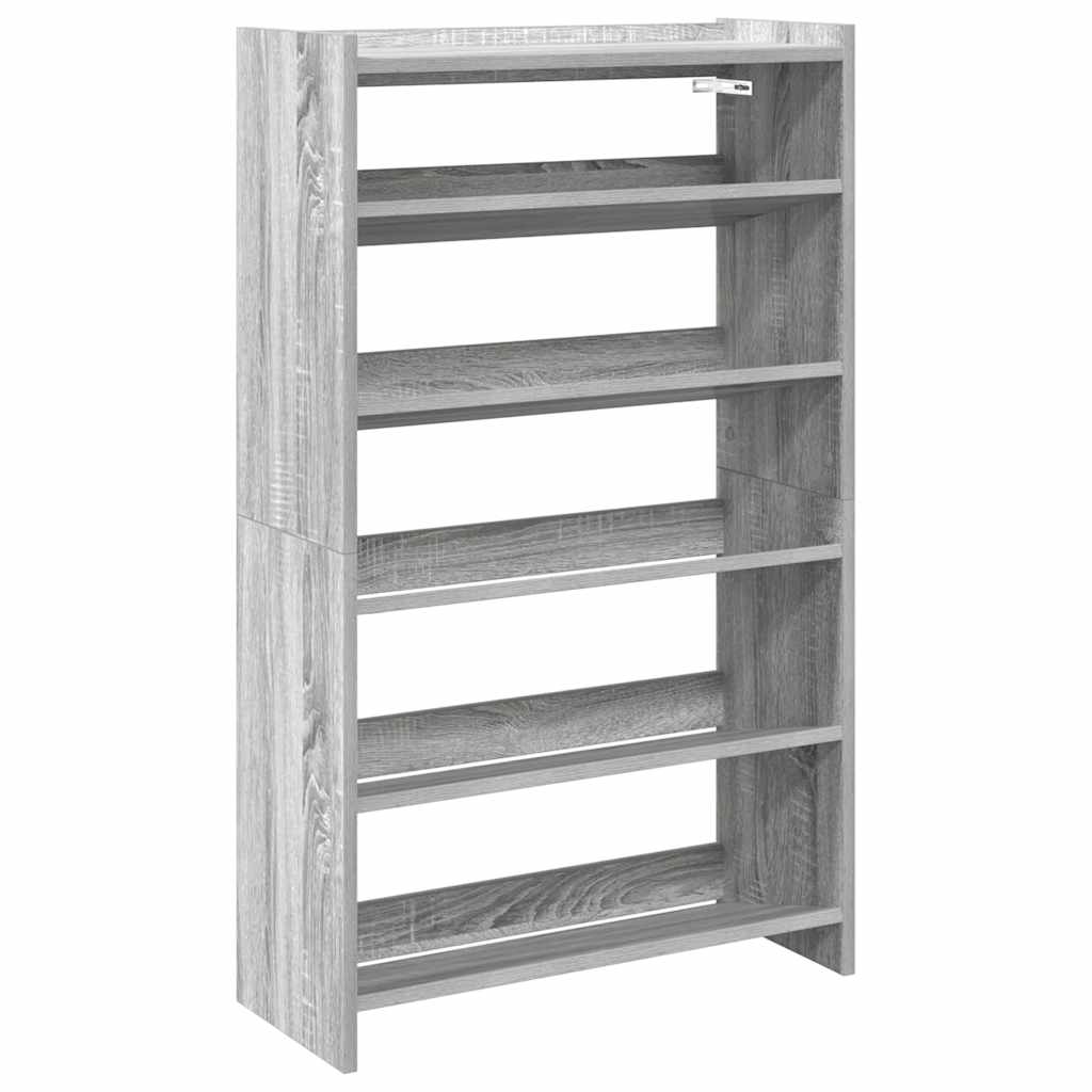 Ράφι παπουτσιών vidaXL Γκρι Sonoma 60x25x100 cm Κατασκευασμένο ξύλο