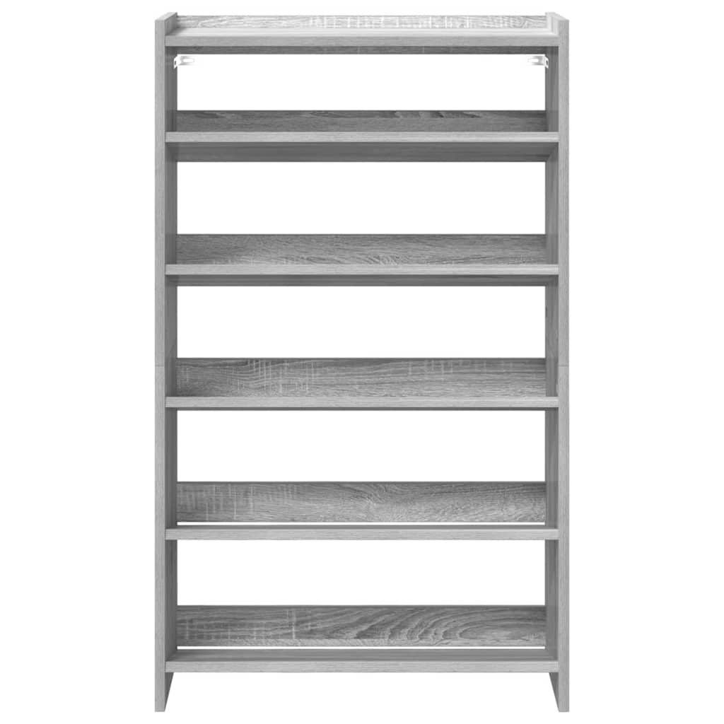 Ράφι παπουτσιών vidaXL Γκρι Sonoma 60x25x100 cm Κατασκευασμένο ξύλο
