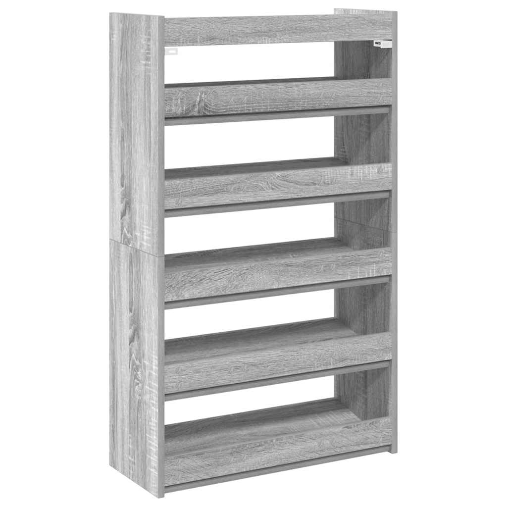 Ράφι παπουτσιών vidaXL Γκρι Sonoma 60x25x100 cm Κατασκευασμένο ξύλο