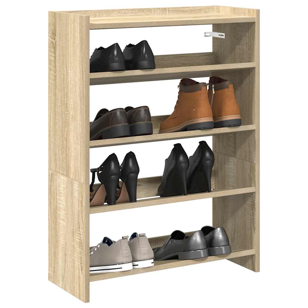 Ράφι παπουτσιών vidaXL Sonoma Oak 60x25x81 cm Κατασκευασμένο ξύλο
