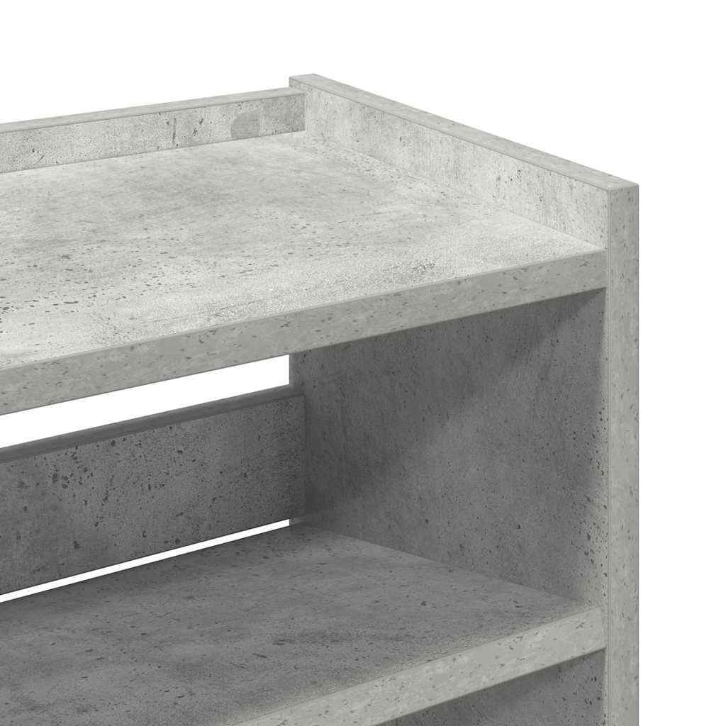 Ράφι παπουτσιών vidaXL Γκρι μπετόν 60x25x81 cm Κατασκευασμένο ξύλο