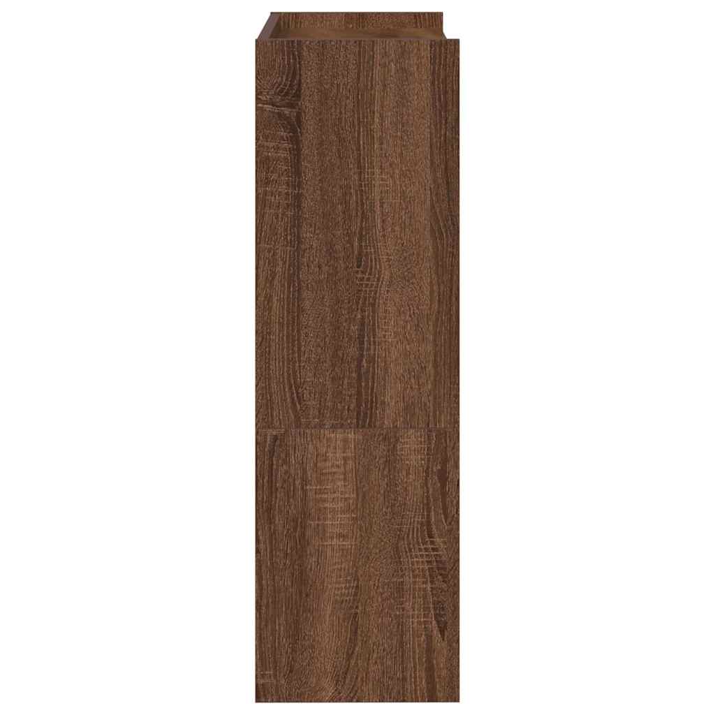 vidaXL Ράφι παπουτσιών καφέ δρυς 60x25x81 cm Κατασκευασμένο ξύλο