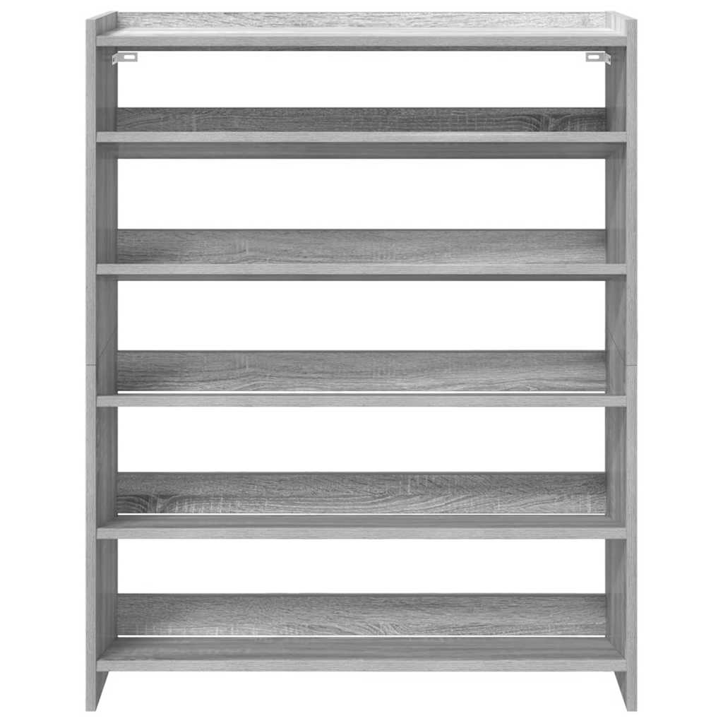 Ράφι παπουτσιών vidaXL Γκρι Sonoma 80x25x100 cm Κατασκευασμένο ξύλο