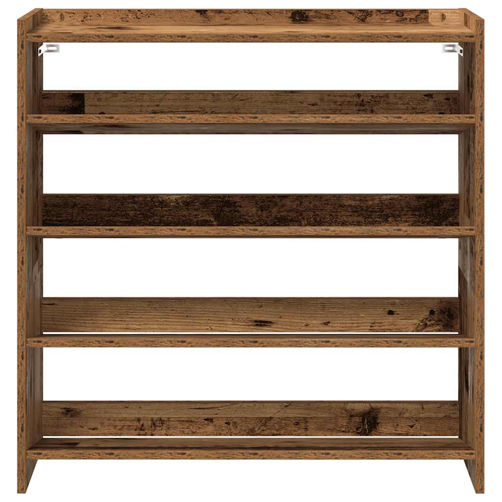 vidaXL Ράφι παπουτσιών καφέ δρυς 80x25x81 cm Κατασκευασμένο ξύλο