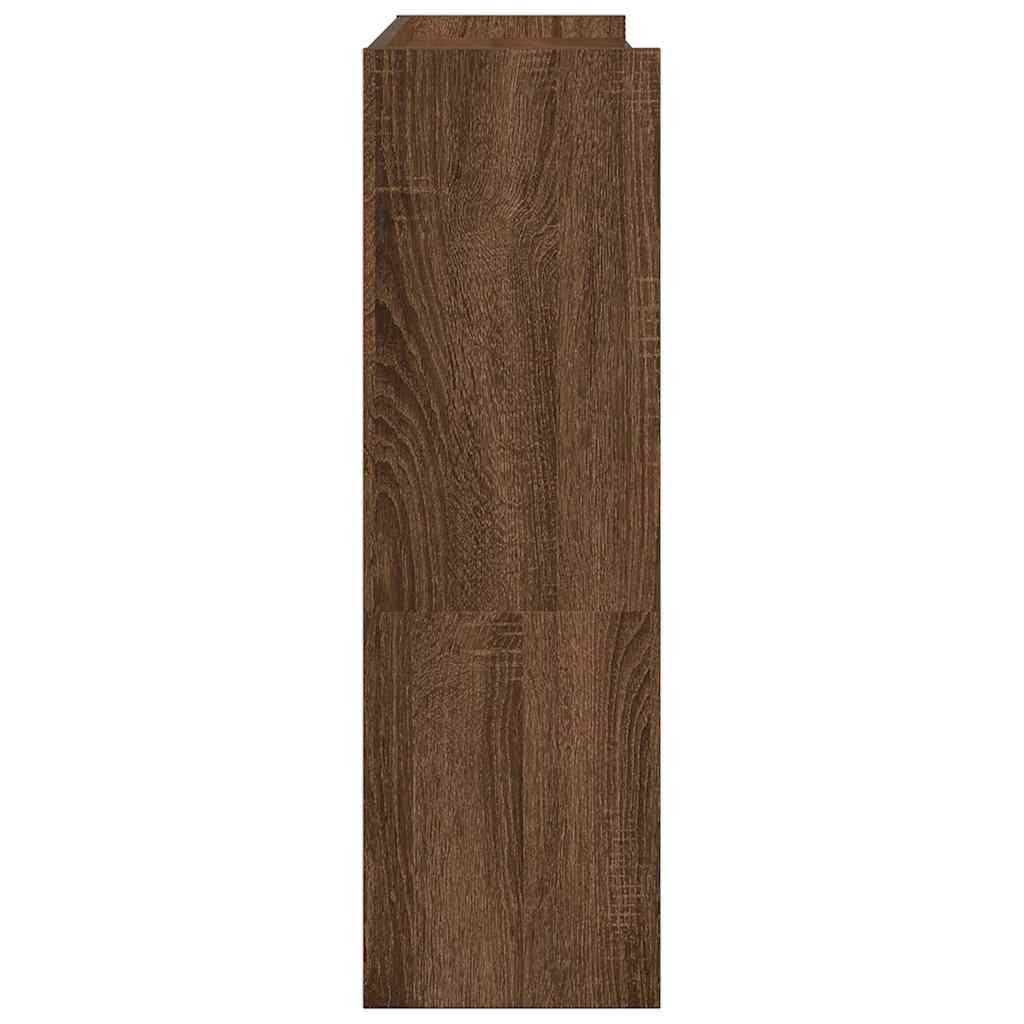 vidaXL Ράφι παπουτσιών καφέ δρυς 80x25x81 cm Κατασκευασμένο ξύλο
