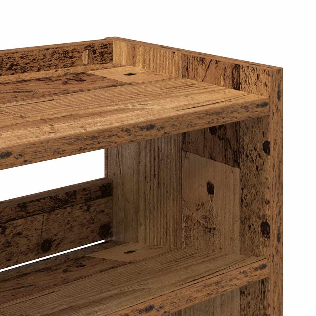 Ράφι παπουτσιών vidaXL Παλιό ξύλο 80x25x81 cm Κατασκευασμένο ξύλο