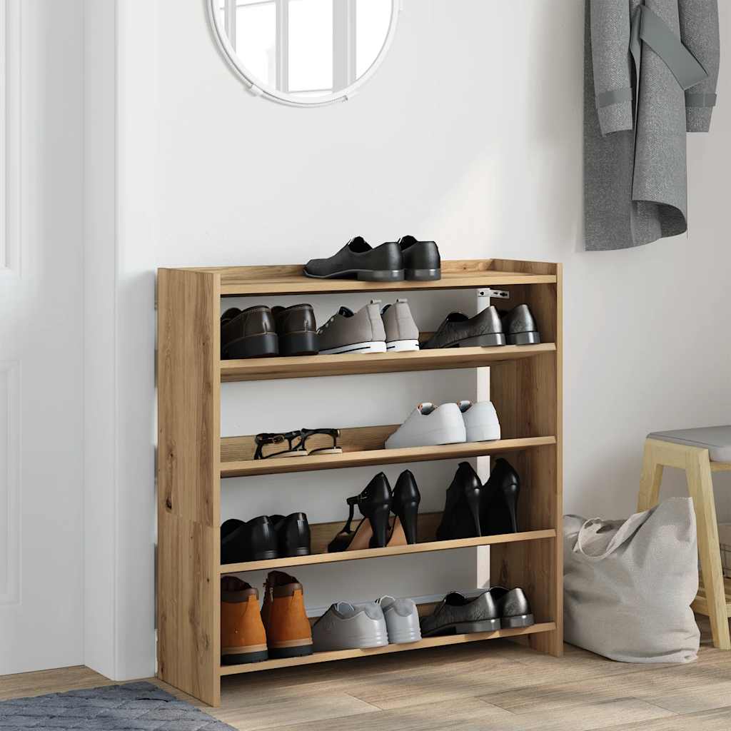 Ράφι παπουτσιών vidaXL Artisan Oak 80x25x81 cm Κατασκευασμένο ξύλο