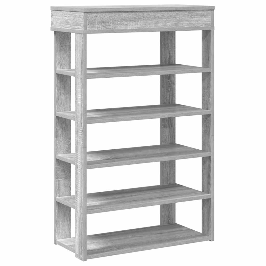 Ράφι παπουτσιών vidaXL Γκρι Sonoma 60x30x98 cm Κατασκευασμένο ξύλο