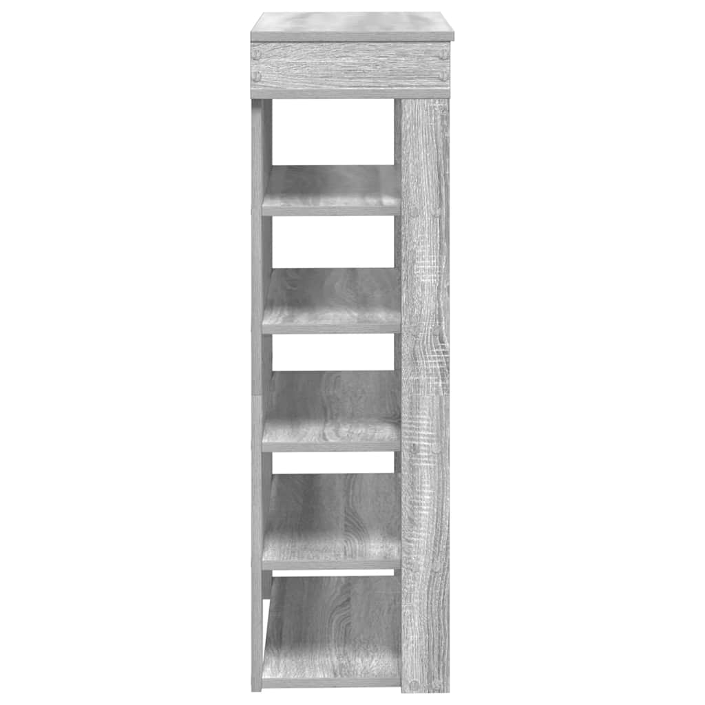 Ράφι παπουτσιών vidaXL Γκρι Sonoma 60x30x98 cm Κατασκευασμένο ξύλο
