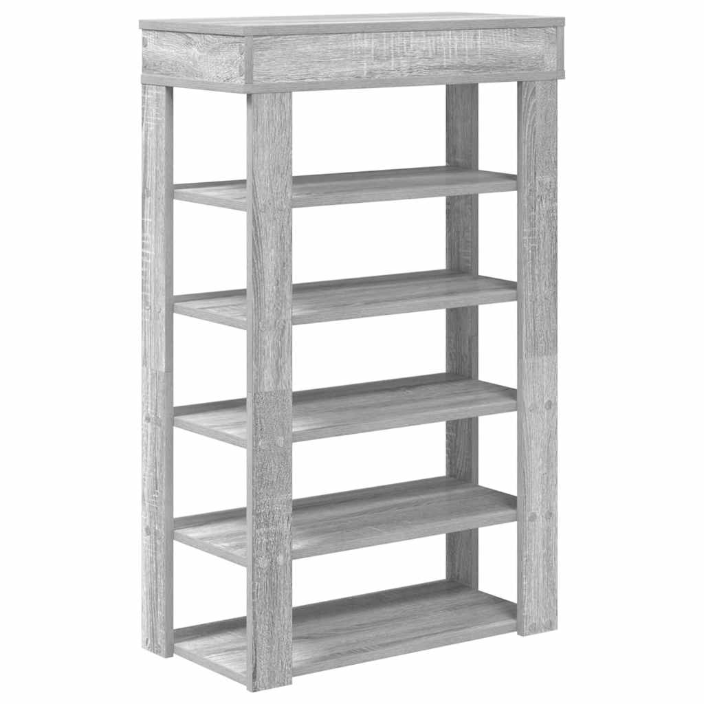 Ράφι παπουτσιών vidaXL Γκρι Sonoma 60x30x98 cm Κατασκευασμένο ξύλο