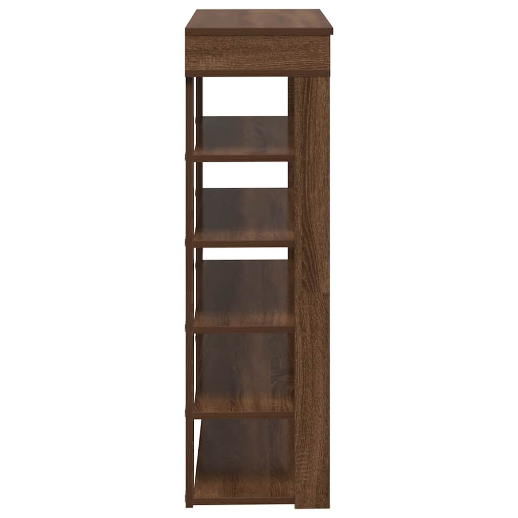 vidaXL Ράφι παπουτσιών καφέ δρυς 80x30x98 cm Κατασκευασμένο ξύλο
