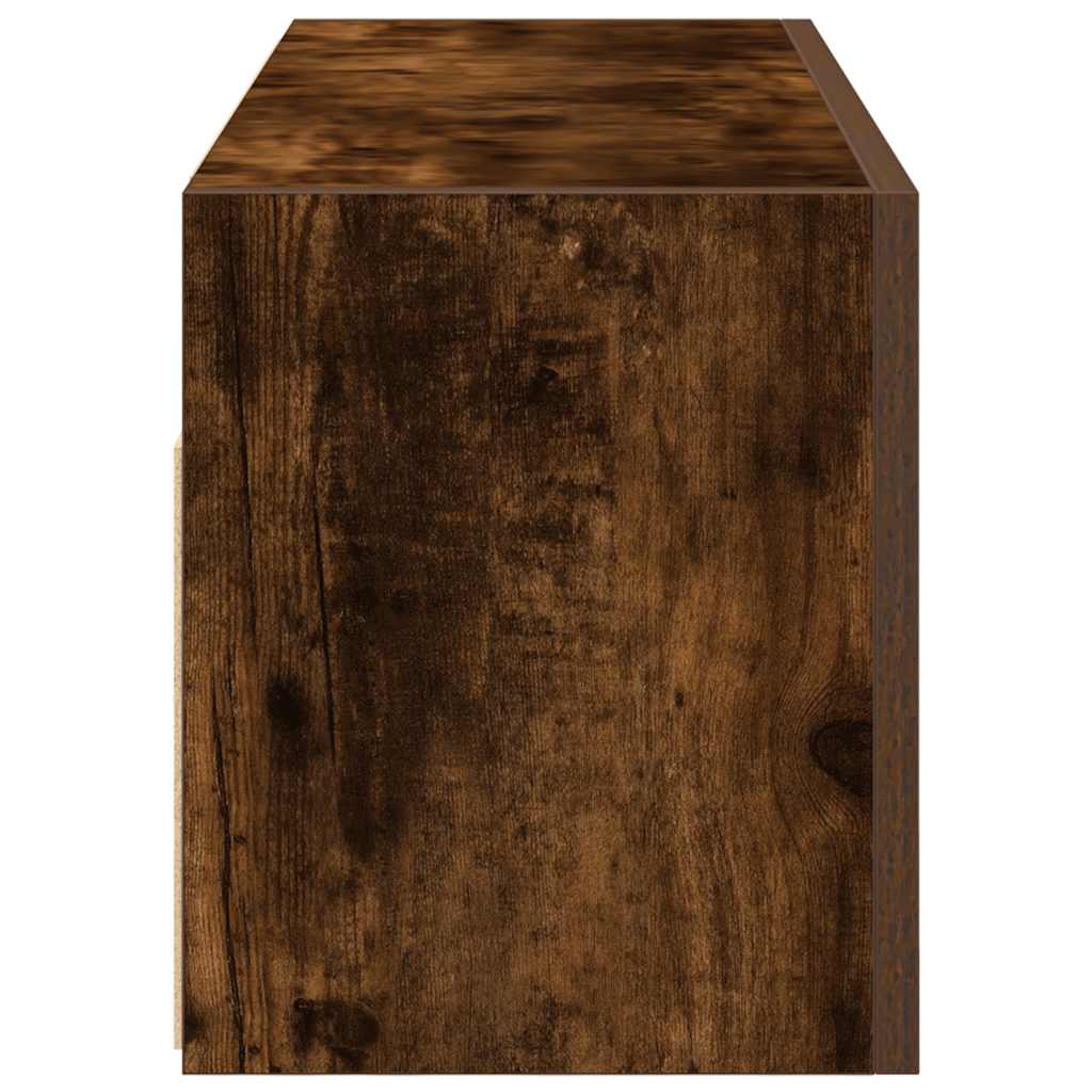 vidaXL ντουλάπι τοίχου μπάνιου καπνιστή βελανιδιά 80x25x30 cm