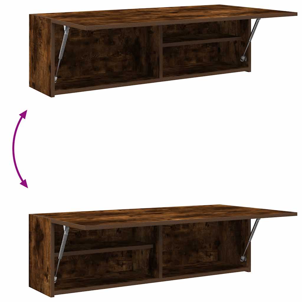 vidaXL ντουλάπι τοίχου μπάνιου καπνιστή δρυς 100x25x30 cm