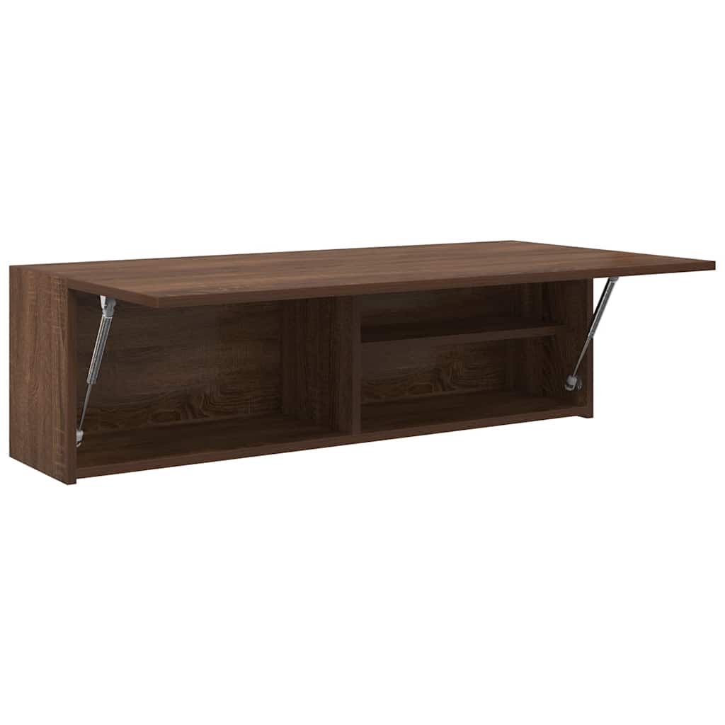 vidaXL ντουλάπι τοίχου μπάνιου καφέ δρυς 100x25x30 cm