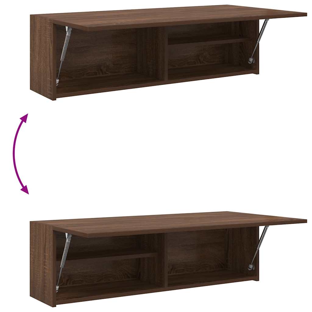 vidaXL ντουλάπι τοίχου μπάνιου καφέ δρυς 100x25x30 cm